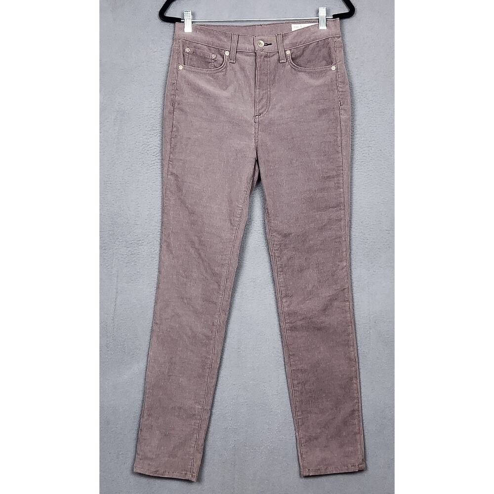 RAG AND BONE Jeans Womens Size 29 Gray Nickel High Rise Skinny Corduroy 29X30"